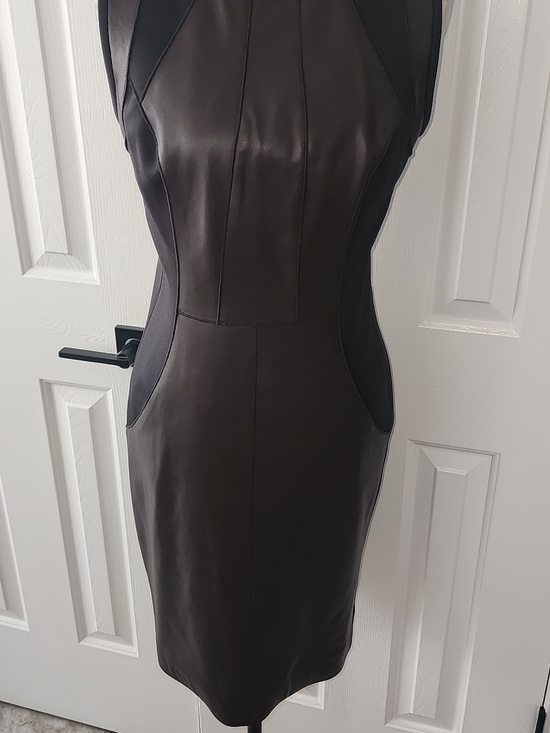 Etcetera Dresses & Skirts - ETCETERA STRETCH  REAL LEATHER PANELED & SCUBA FABRIC PENCIL SHEATH DRESS NWOT 6
